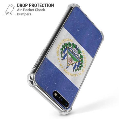 El Salvador Flag Distressed iPhone 7/8 Plus Clear Case